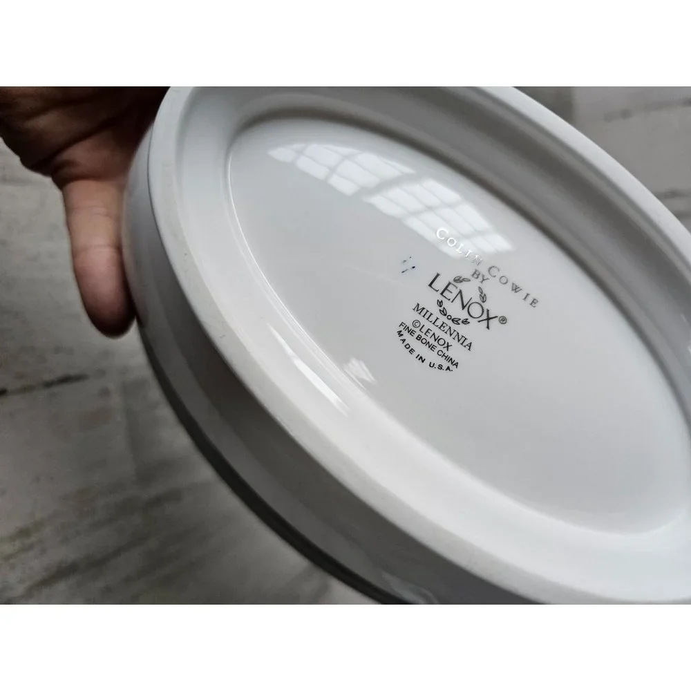 Lenox colin cowie millennia serving bowl‎ oval silver